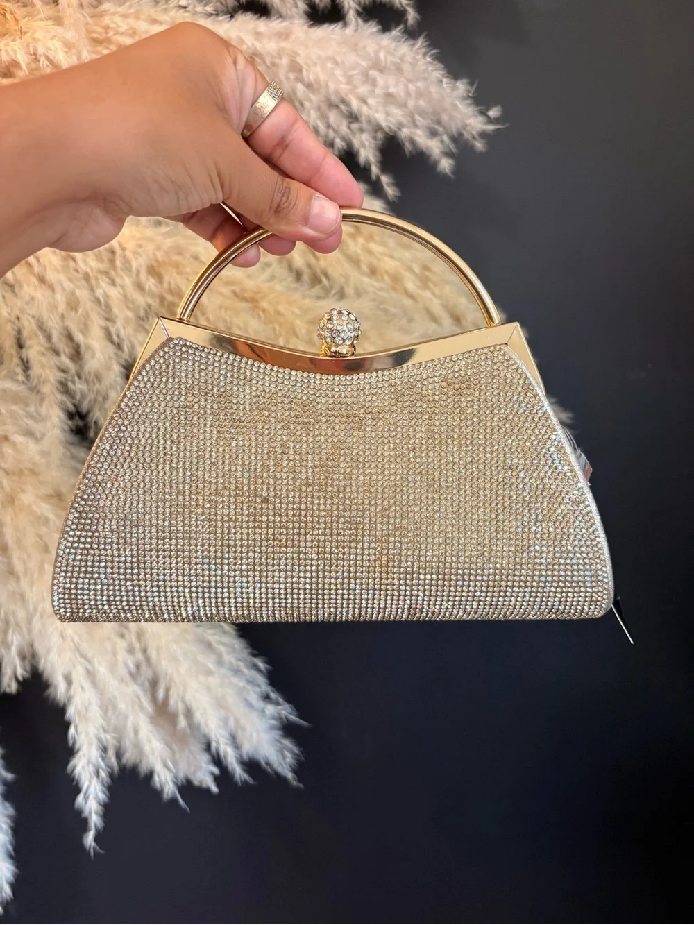 Gold Crystal Evening Clutch